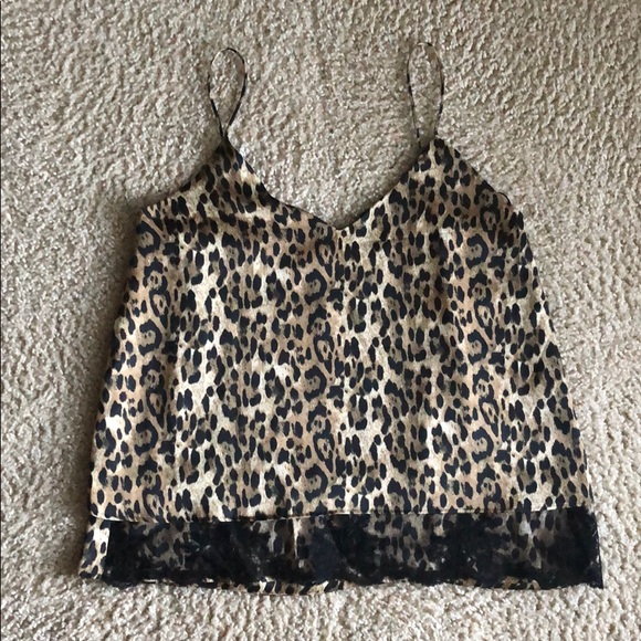 Zara Leopard Cami Blouse Tank Sz XS - Picture 2 of 8